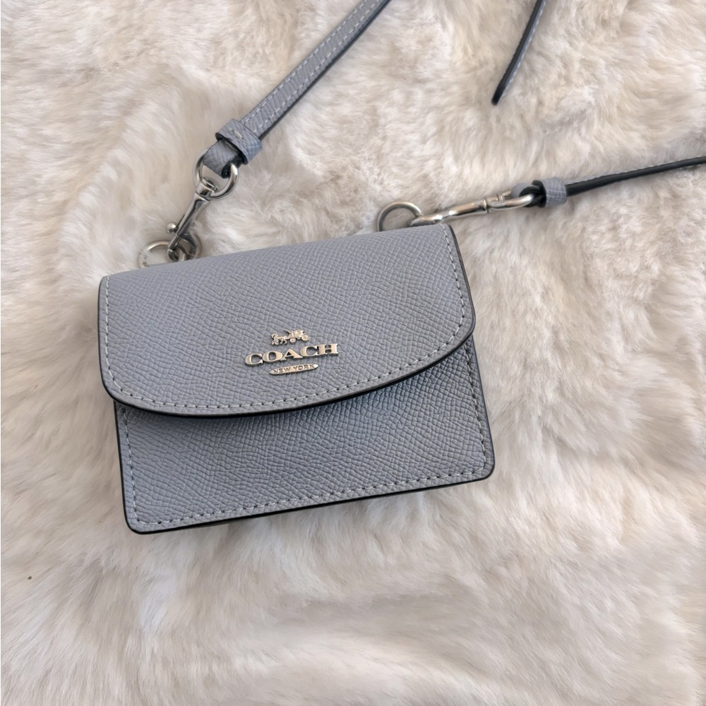 mini blue coach purse